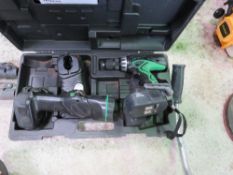 HITACHI BATTERY DRILL AND LIGHT SET. THIS LOT IS SOLD UNDER THE AUCTIONEERS MARGIN SCHEME, THEREFORE