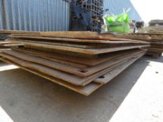 12 X STEEL ROAD PLATES. LOT LOCATION: SS13 1EF, BASILDON, ESSEX.