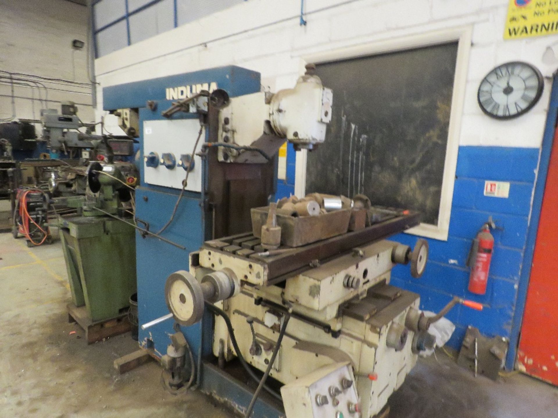 INDUMA UNIVERSAL MILLING MACHINE. LOT LOCATION: SS13 1EF, BASILDON, ESSEX. THIS LOT IS SOLD UNDER