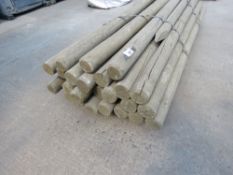 BUNDLE OF FENCE POSTS MOSTLY 2.1METRE LENGTH APPROX. LOT LOCATION: SS13 1EF, BASILDON, ESSEX.