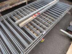 GALVANISED BARRIER FENCE SECTIONS WITH 2 X POSTS. LOT LOCATION: SS13 1EF, BASILDON, ESSEX.
