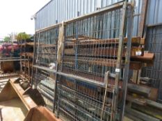 2 X MESH COVERED YARD GATES, 3M WIDE EACH X 2.4M HEIGHT APPROX. LOT LOCATION: SS13 1EF, BASILDON, ES