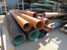 STILLAGE OF ASSORTED PLASTIC WATER PIPING. LOT LOCATION: SS13 1EF, BASILDON, ESSEX.