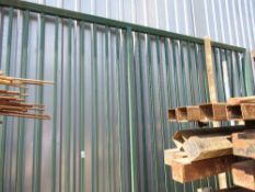 EXTRA LARGE SIZED HIGH SECURITY GREEN SLIDING YARD GATE, 3METRES HEIGHT X 8METRES LENGTH APPROX. LOT