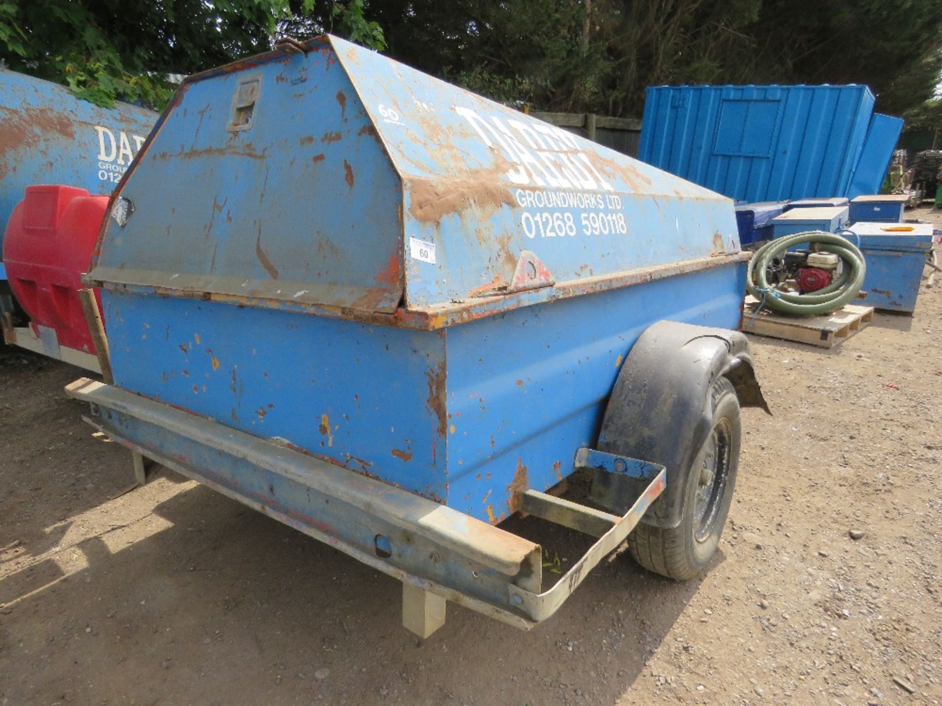 WESTERN TRAILERS COFFIN SHAPED BUNDED DIESEL BOWSER, 950LITRE CAPACITY APPROX PN:FB11. LOT LOCATI - Image 5 of 6