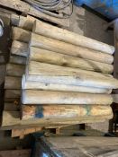 TIMBER POSTS. LOT LOCATION: SS13 1EF, BASILDON, ESSEX.