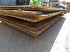 9 X STEEL ROAD PLATES. LOT LOCATION: SS13 1EF, BASILDON, ESSEX.