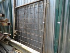 2 X MESH COVERED YARD GATES, 1.8M WIDE EACH X 2.4M HEIGHT APPROX. LOT LOCATION: SS13 1EF, BASILDON,