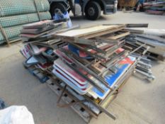 2 X PALLETS OF ASSORTED ROAD SIGNS. LOT LOCATION: SS13 1EF, BASILDON, ESSEX.