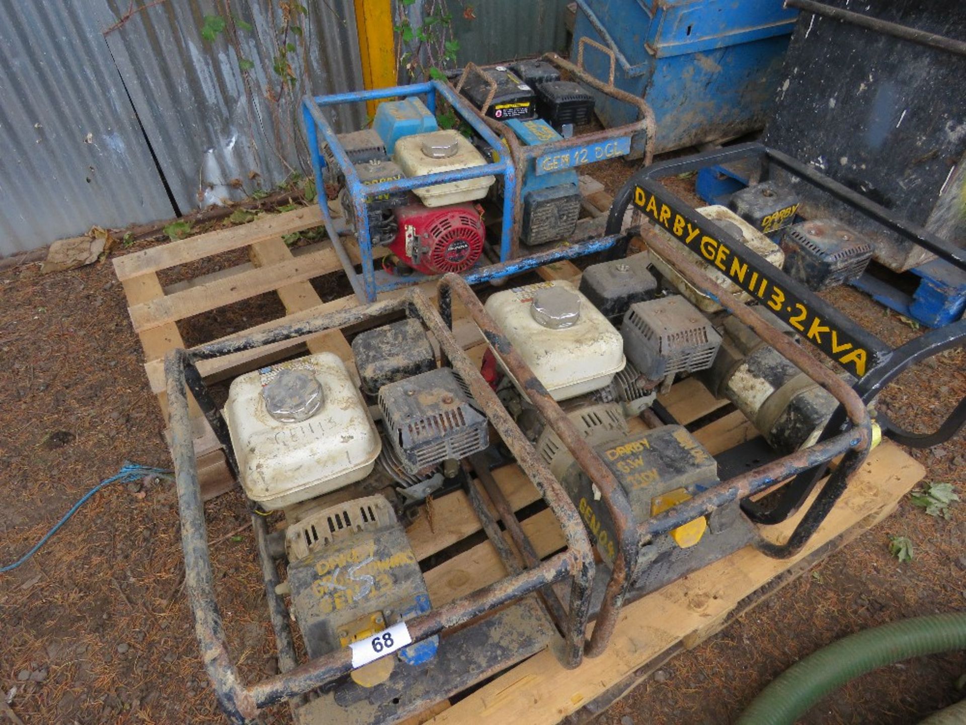 5 X PETROL ENGINED GENERATORS. LOT LOCATION: THE STONDON HALL SALEGROUND, STONDON MASSEY, ESSEX. C