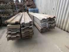 2 X STILLAGES CONTAINING TRENCH SUPPORT / PILING SHEETS, 10FT -13FT LENGTH APPROX. LOT LOCATION: SS