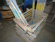 PALLET OF SUPERPOST SCAFFOLD SAFETY BARRIER POSTS. LOT LOCATION: SS13 1EF, BASILDON, ESSEX.