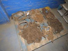 PALLET CONTAINING 5 X ASSORTED CHAINS. LOT LOCATION: SS13 1EF, BASILDON, ESSEX.