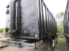 COUNTY TR WEIGHTLIFTER TRIAXLE SCRAP SPECIFICATION ARTIC TRAILER , 39TONNE GROSS, BARN DOORS, RIBBED