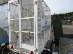 SINGLE AXLED MESH ENCLOSED TRAILER 1.24M X 1.83M BED SIZE, 2.15M TOTAL HEIGHT APPROX.