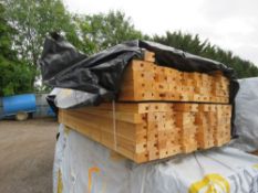 PACK OF UNTREATED U PROFILED FENCE END TIMBER , 1.83M LENGTH X 50MM X 70MM WIDTH APPROX.