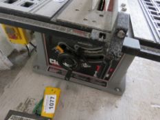 CLARKE 10" HOBBY SAW TABLE, 240VOLT. THIS LOT IS SOLD UNDER THE AUCTIONEERS MARGIN SCHEME, THEREFORE
