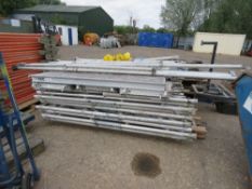 BOSS ALUMINIUM TOWER SCAFFOLD WITH BOARDS, LEGS, BRACES AND UPRIGHTS. THIS LOT IS SOLD UNDER THE AUC