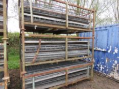 3 X LARGE STILLAGE OF SCAFFOLD SAFETY MESH PANELS, 8FT X 4FT APPROX.