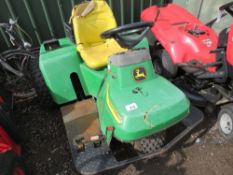 JOHN DEERE 1200A 3 WHEELED BUNKER RAKE UNIT. PETROL ENGINED. WHEN TESTED WAS SEEN TO START AND DRIVE