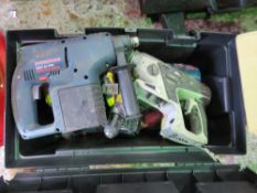 TOOL BOX CONTAINING ASSORTED BATTERY DRILL BODIES.