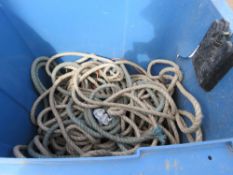 WHEELIE BIN CONTAINING ROPES. THIS LOT IS SOLD UNDER THE AUCTIONEERS MARGIN SCHEME, THEREFORE NO VAT
