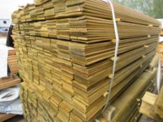 LARGE PACK OF TREATED HIT AND MISS CLADDING FENCE TIMBER BOARDS 1.74METRE LENGTH X 95MM WIDTH APPROX