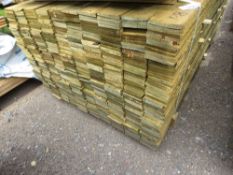 LARGE PACK OF TREATED HIT AND MISS CLADDING FENCE TIMBER BOARDS 1.74METRE LENGTH X 95MM WIDTH APPROX