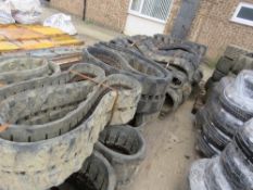 LARGE QUANTITY OF ASSORTED SIZED PRE USED EXCAVATOR TRACKS. LOT LOCATION: SS13 1EF, BASILDON, ESSEX