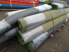 PALLET OF HIGH QUALITY ASTRO TURF / FAKE GRASS, UNUSED. ROLL END AND SURPLUS LENGTHS. THIS LOT IS S