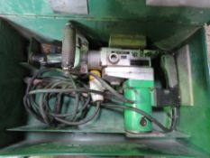 HITACHI 110VOLT BREAKER DRILL IN A CASE. THIS LOT IS SOLD UNDER THE AUCTIONEERS MARGIN SCHEME, TH