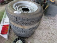 4 X 155-70R12C TRAILER WHEELS AND TYRES.