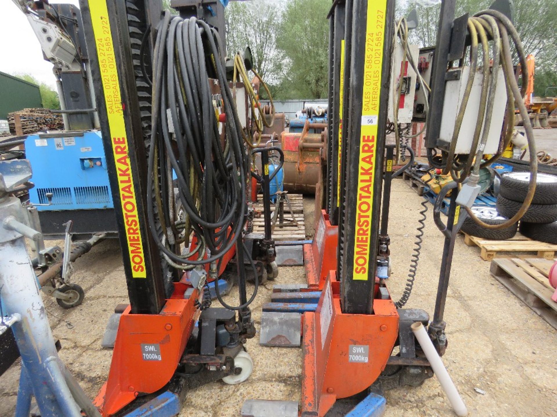 SET OF 4 SOMERS TOTALKARE 7 TONNE RATED MOBILE VEHICLE LIFTS., SOURCED FROM COMPANY LIQUIDATION - Image 2 of 7