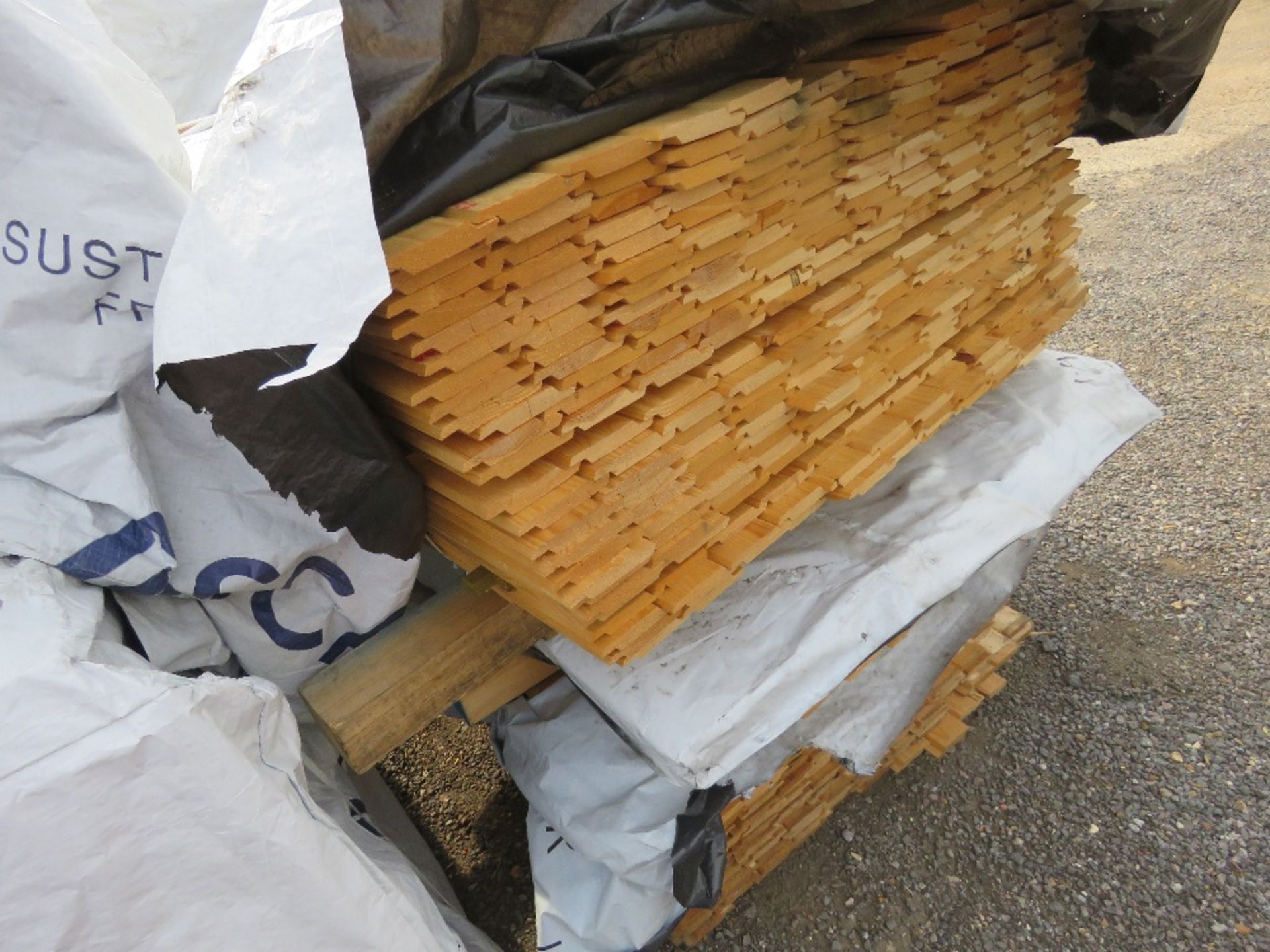 3 X PACKS OF UNTREATED SHIPLAP TIMBER BOARDS 1.75-1.9METRE LENGTH X 95MM APPROX. - Image 5 of 5