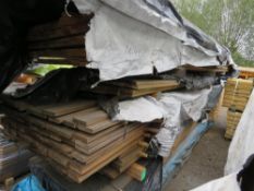 LARGE STACK OF UNTREATED BOARDS, MAINLY DECKING BOARDS, 3.6M - 4.2M LENGTH APPROX. 5 BUNDLES IN TOTA