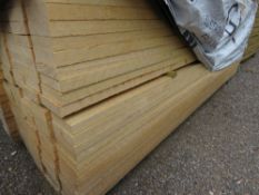 LARGE PACK OF UNTREATED SOUTHERN YELLOW PINE TIMBER BOARDS, 2.1M LENGTH X 100MM X25 WIDTH APPROX.