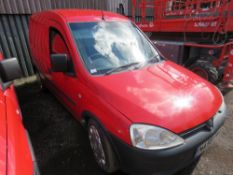 VAUXHALL COMBO PANEL VAN REG:NA58 PWX. 171,768 REC MILES. TEST UNTIL 23/09/22. SIDE DOOR. WHEN TESTE