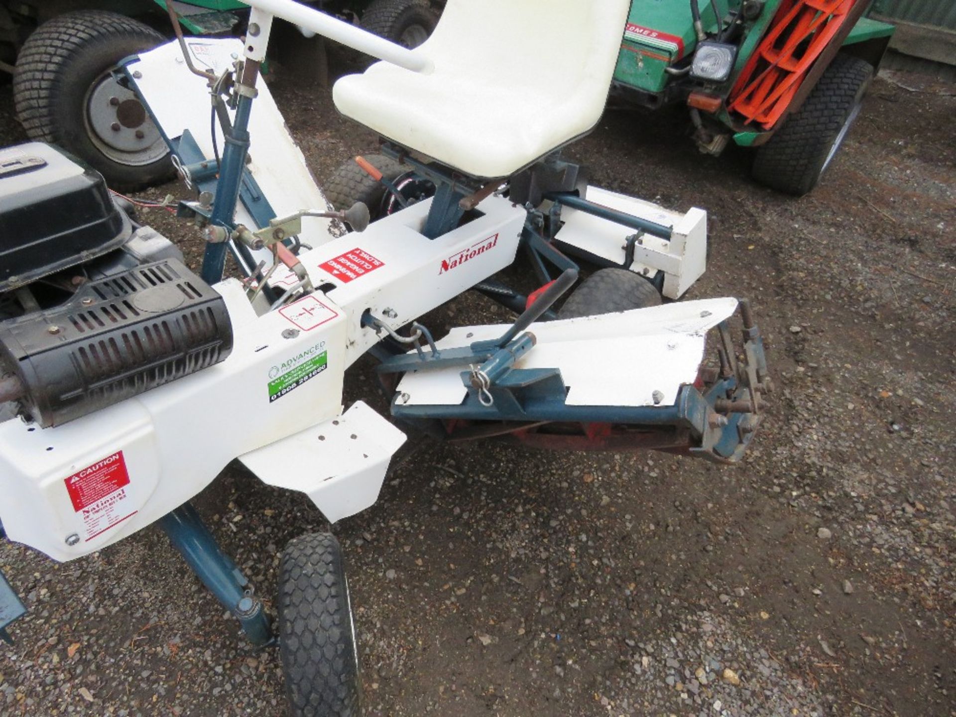 NATIONAL PETROL ENGINED TRIPLE MOWER. - Image 2 of 3