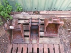 3 X EXCAVATOR BUCKETS: 10" AND 12" (X2) APPROX. THIS LOT IS SOLD UNDER THE AUCTIONEERS MARGIN SCHEM