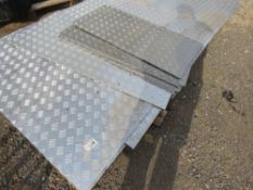 3 X ALUMINIUM CHEQUER PLATE SHEETS PLUS OFFCUTS, PRE USED. THIS LOT IS SOLD UNDER THE AUCTIONEERS MA