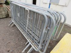 13 X METAL PEDESTRIAN BARRIERS. THIS LOT IS SOLD UNDER THE AUCTIONEERS MARGIN SCHEME, THEREFORE N