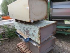 3 X METAL WORKSHOP CABINETS.