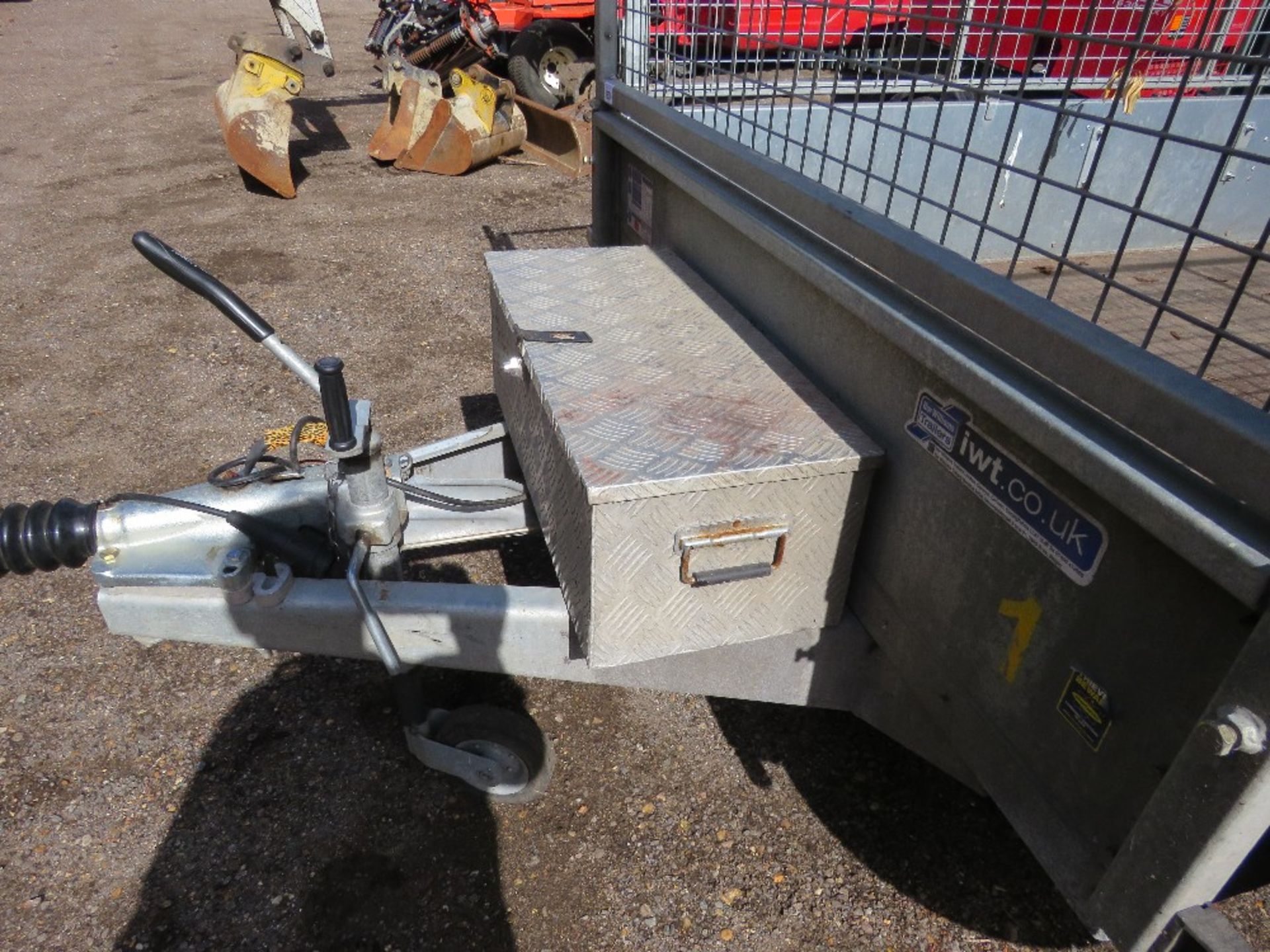 IFOR WILLIAMS GD105 MESH SIDED PLANT TRAILER WITH DROP REAR RAMP, YEAR 2021 APPROX. SN:SCKD00000M079 - Image 7 of 9