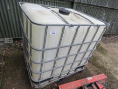 IBC CONTAINER TANK. THIS LOT IS SOLD UNDER THE AUCTIONEERS MARGIN SCHEME, THEREFORE NO VAT WILL BE C