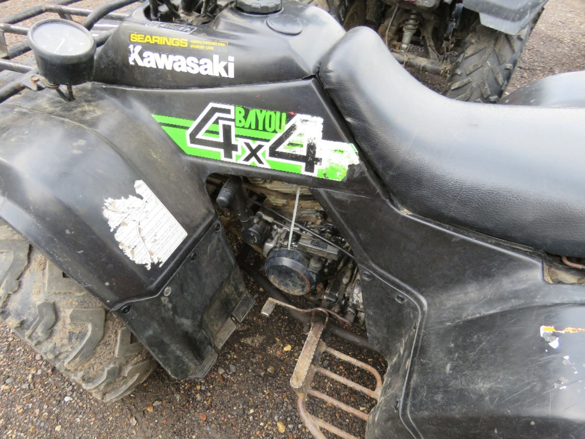 KAWASAKI BAYOU 4WD QUAD BIKE 5174REC MILES, . WHEN TESTED WAS SEEN TO DRIVE, STEER AND BRAKE, STA - Image 4 of 6