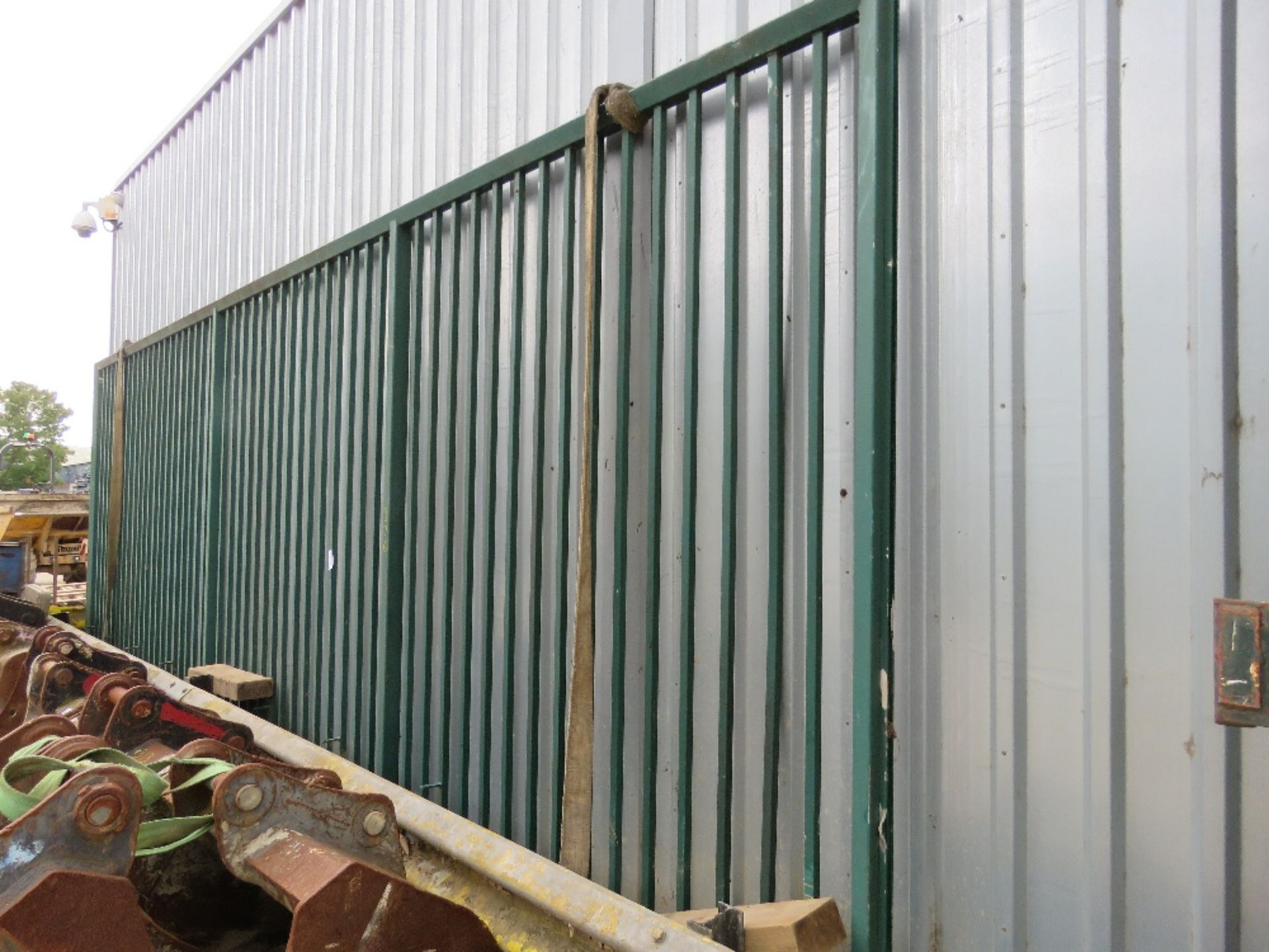 EXTRA LARGE SIZED HIGH SECURITY GREEN SLIDING YARD GATE, 3METRES HEIGHT X 8METRES LENGTH APPROX. LOT - Image 2 of 3