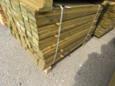 LARGE PACK OF TREATED FEATHER EDGE CLADDING FENCE TIMBER BOARDS 1.2 METRE LENGTH X 100MM WIDTH APPRO