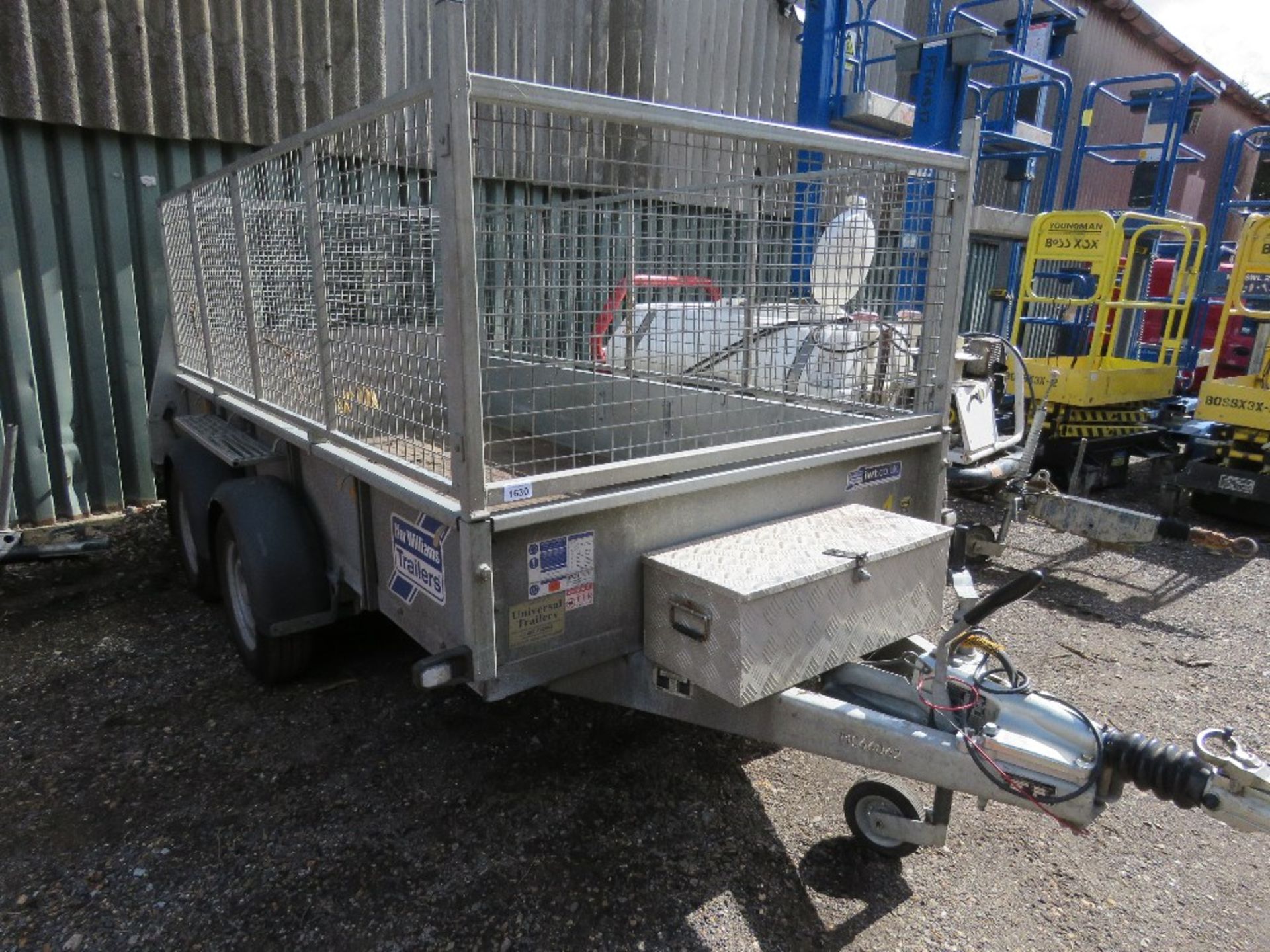 IFOR WILLIAMS GD105 MESH SIDED PLANT TRAILER WITH DROP REAR RAMP, YEAR 2021 APPROX. SN:SCKD00000M079