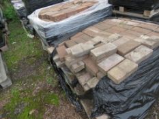 5 X PALLETS CONTAINING BLOCK PAVERS, MAINLY RED.