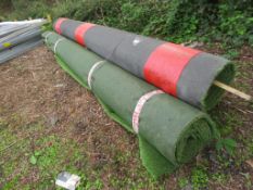 PALLET OF HIGH QUALITY FAKE GRASS/ASTRO TURF, UNUSED, BEING ROLL ENDS/OVER ORDERS 4M APPROX WIDTH.